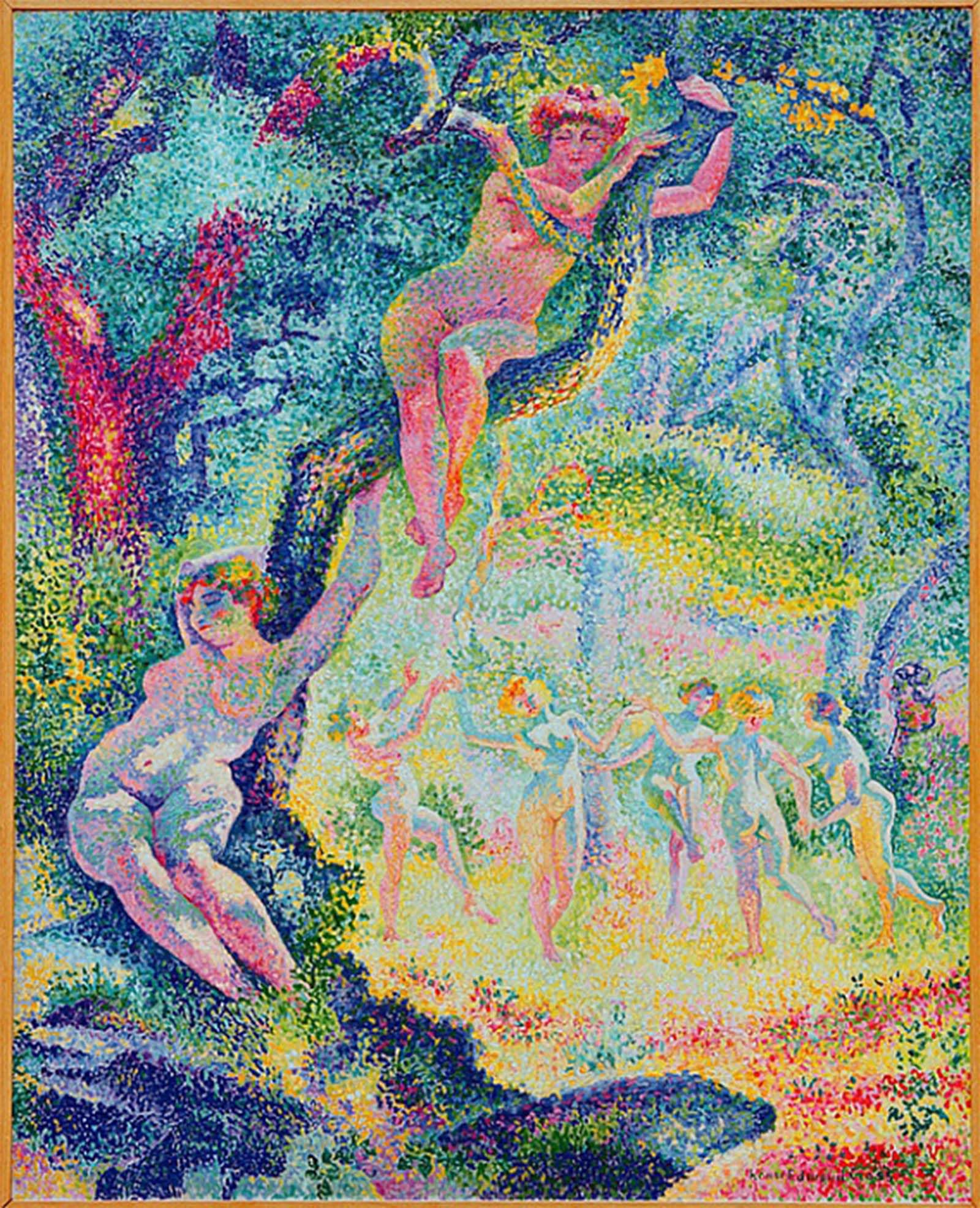 HRJUBWREE Retro Picture Art Painting Wall Poster the Cleaaring by Henri Edmond Cross Vintage Art Print for Office Decor 60x90cm
