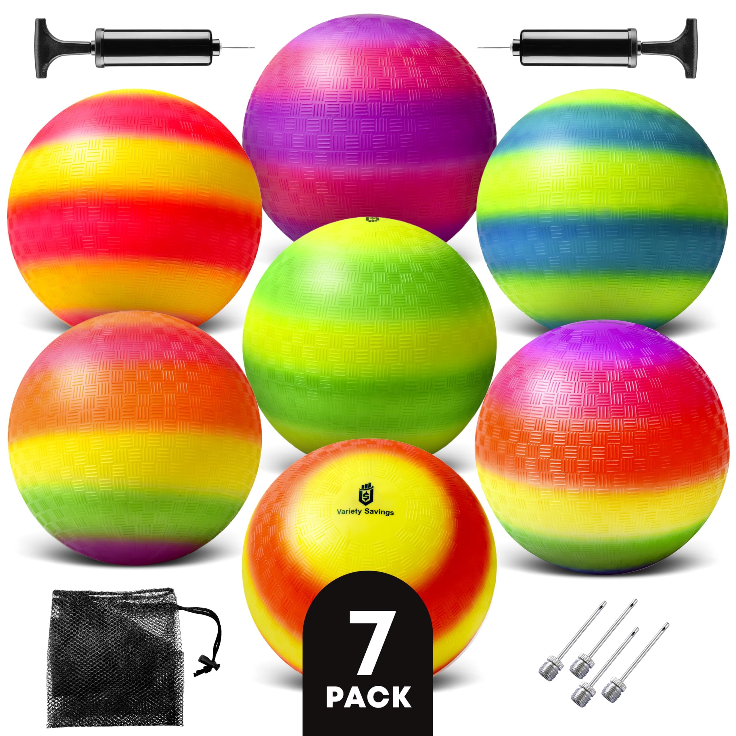 Photo 1 of Variety Savings 7 Pack Playground Balls (8.5 Inch)
