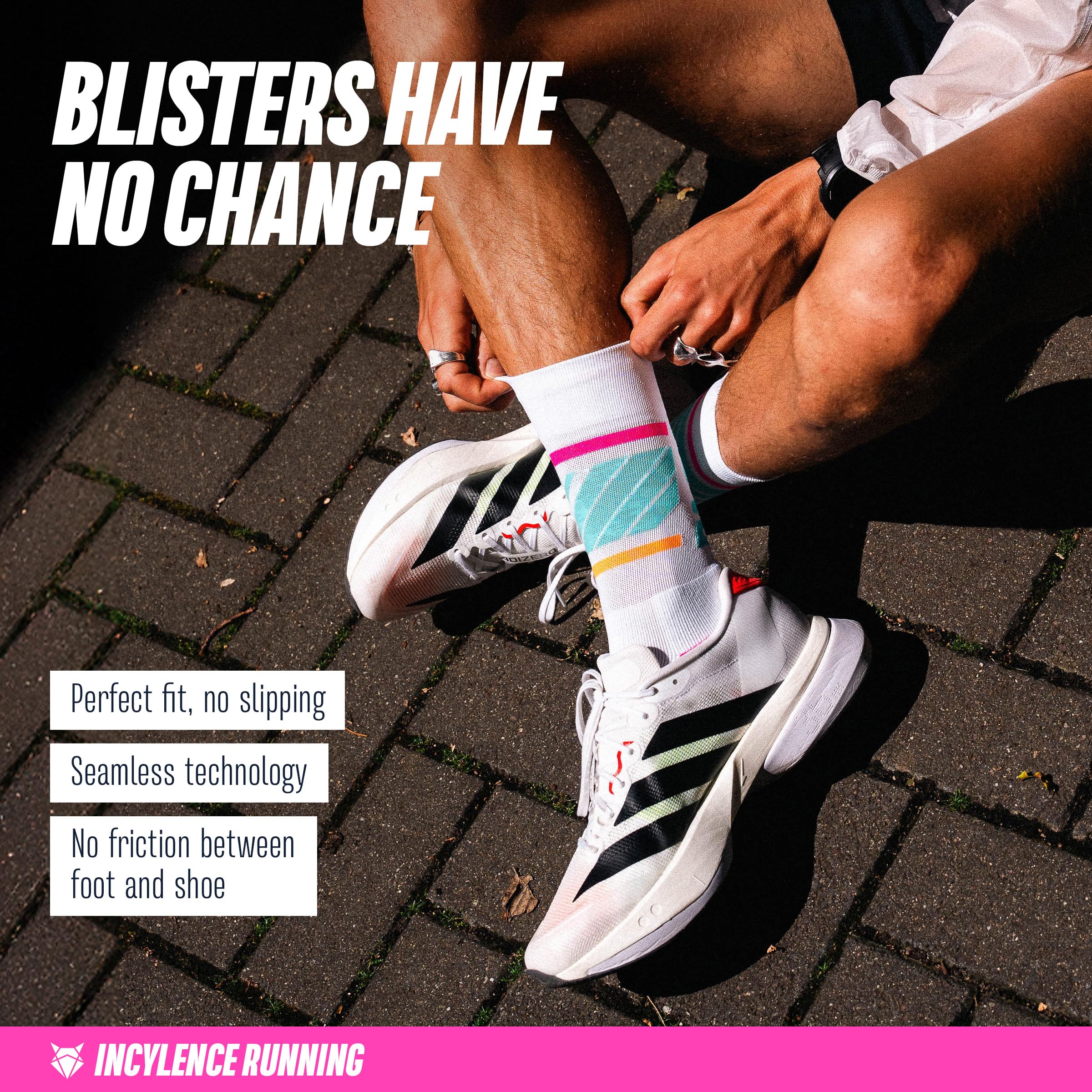INCYLENCE Laufsocken für Damen und Herren mit leichter Kompression,1 Paar