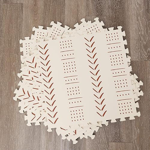 Miniatura 8 de Childlike Behavior Alfombra de juego para bebé, extra grande, alfombra de juego de espuma no tóxica con baldosas suaves entrelazadas de 72 x 48