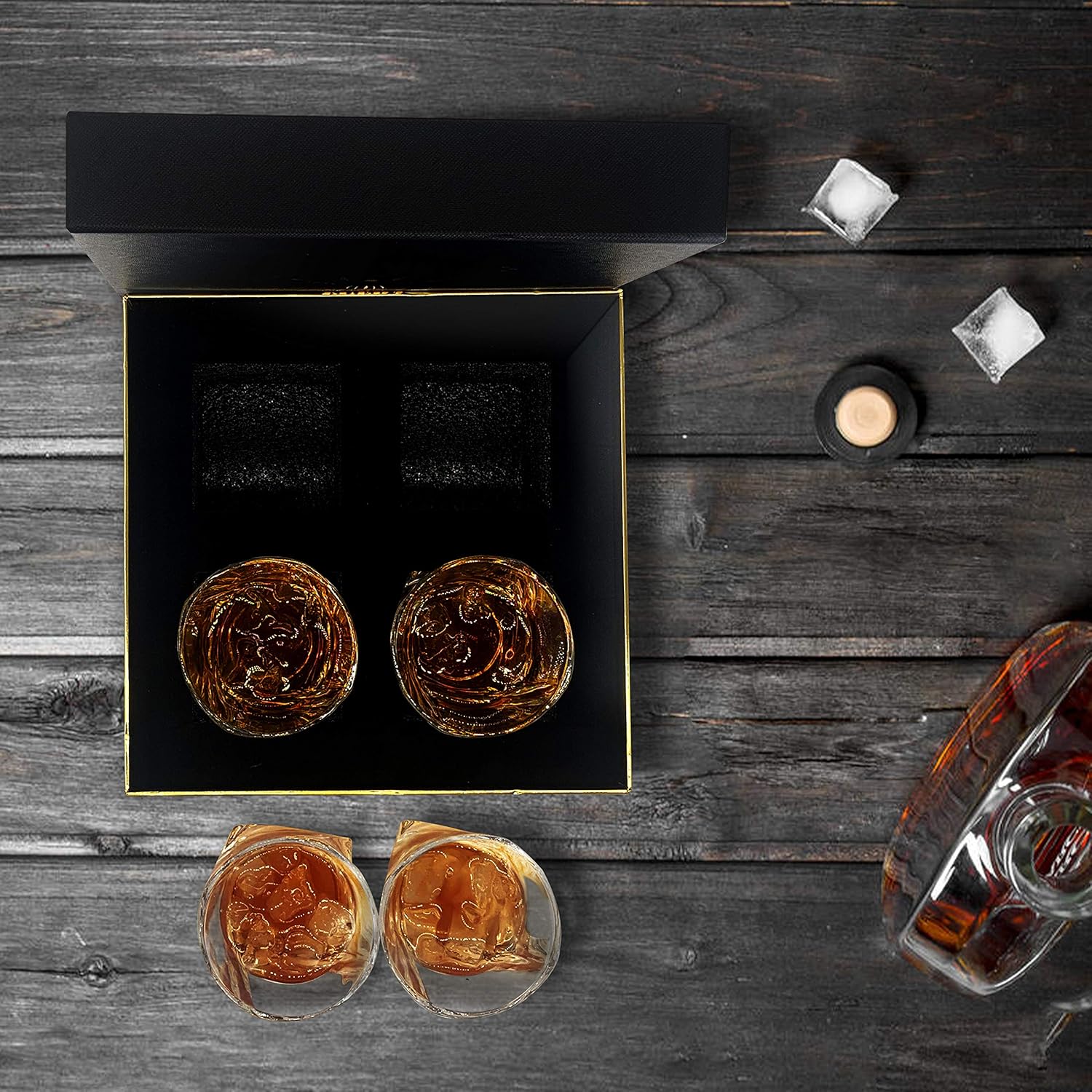 Bеѕt Cуbеr Dеаlѕ 🔥 Crystal Whiskey Glasses With Luxury Gift Box, Set of 4 Rocks Old Fashion Scotch Glasses, Premium Glassware Whiskey Gifts for Men, Barware for Bourbon, Liquor and Cocktail Drinks Bеѕt Cуbеr Mоndау 🔥 Crystal Whiskey Glasses With Luxury Gift Box, Set of 4 Rocks Old Fashion Scotch Glasses, Premium Glassware Whiskey Gifts for Men, Barware for Bourbon, Liquor and Cocktail Drinks