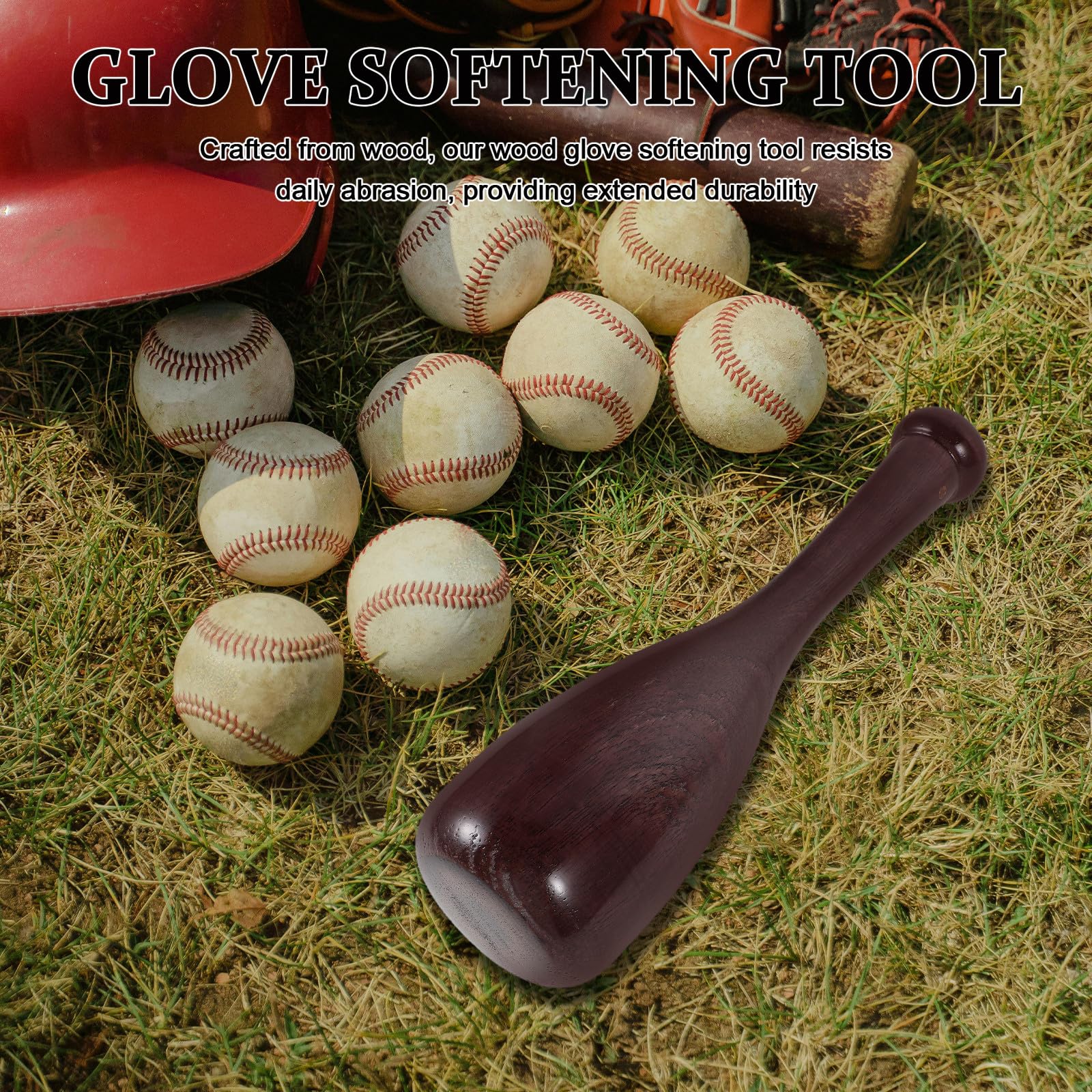 FUOYLOO Maillet de rodage pour de Softball - Outil en Bois pour Modeler et assouplir Les de Baseball - Maillet de façonnage Ergonomique