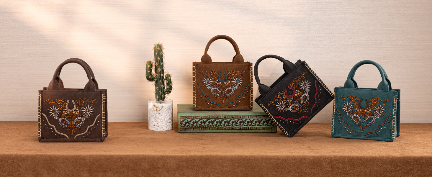 Bolso Mini Tote Bordado Montana West miniatura 7