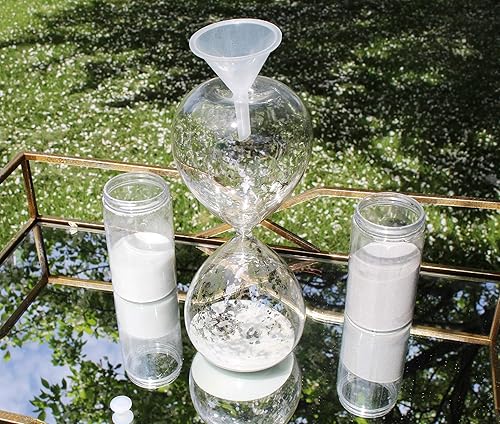 Miniatura 5 de Lillian Rose Juego de ceremonia de arena de unidad de boda de reloj de arena, 3.25x3.25x8.25, transparente