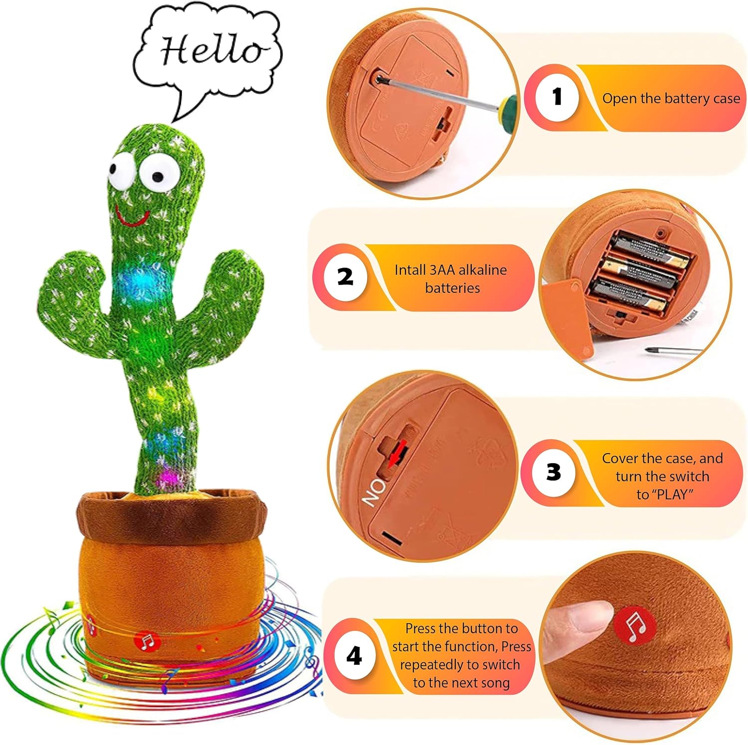 Dancing Talking Cactus Toy | Sunny the 