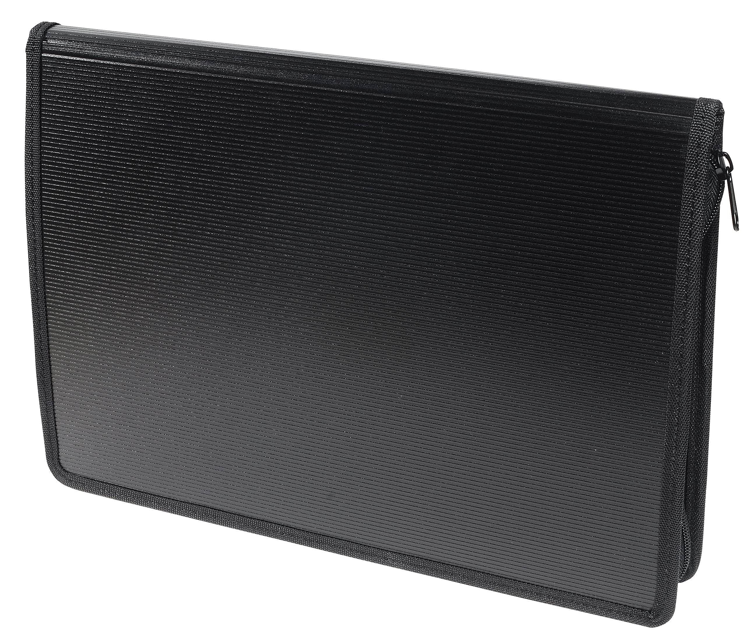 Exacompta 55634E Teczka konferencyjna Exafolder z zamkiem błyskawicznym i uchwytem, czarny organizer z wymiennym blokiem, wymiary 36cm x 27cm, 1 sztuka kolor czarny