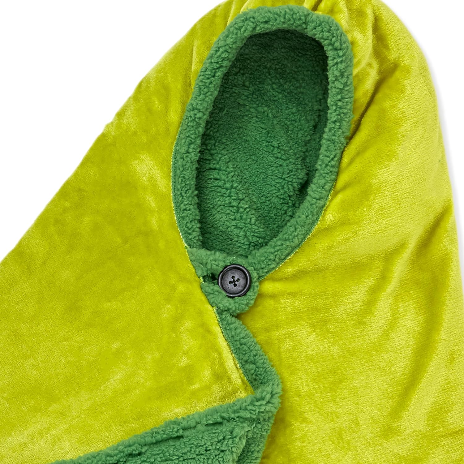 Hallmark Dr. Seuss Grinch Face Hooded Blanket, 50" x 70", Gift for Fans, Collectors