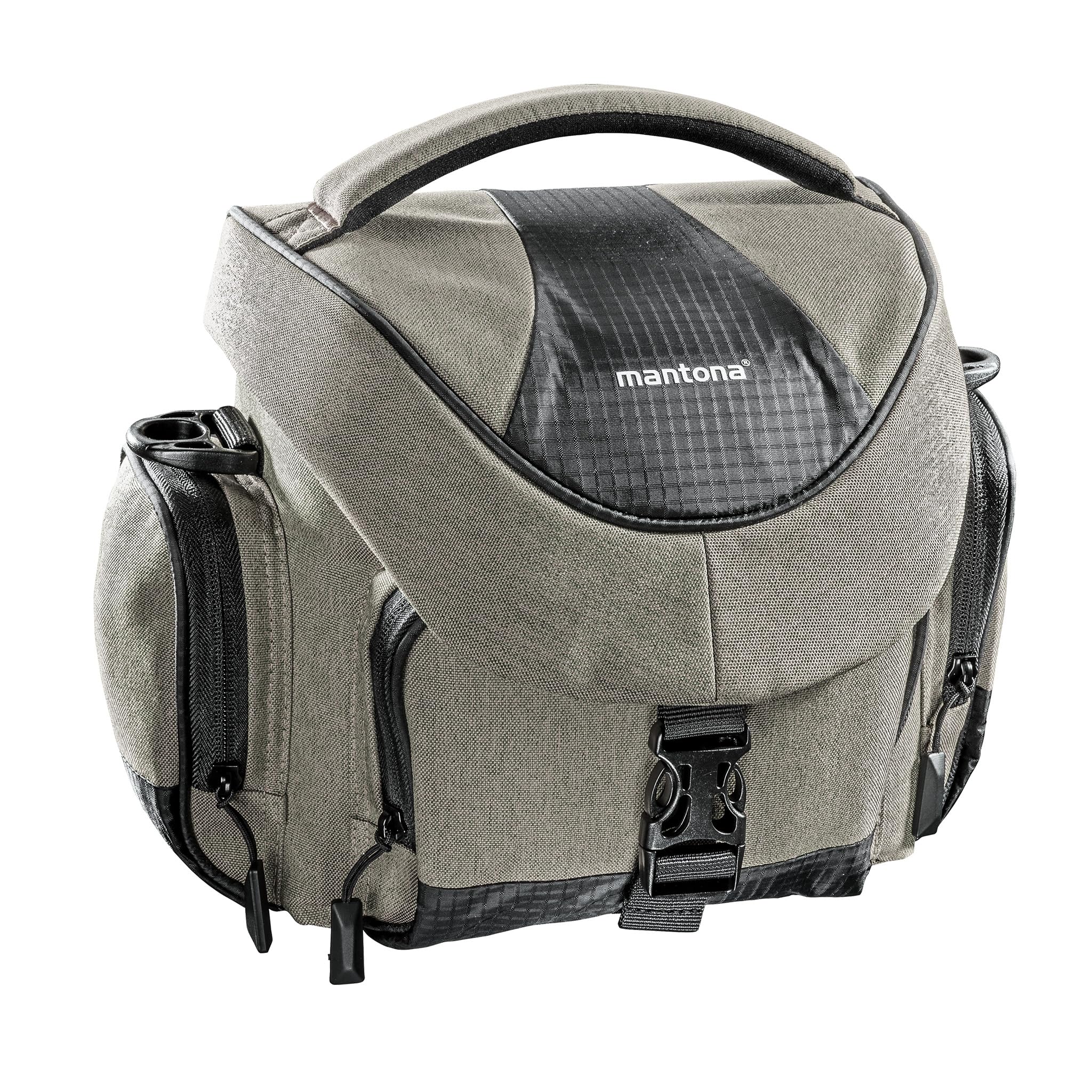 Mantona Premium Sac à Dos pour Appareil Photo, rembourré, pour Appareil Photo DSLR et Accessoires, Appareil Photo Hybride, Appareil Photo DSLM, Objectif supplémentaire, avec Poches supplémentaires