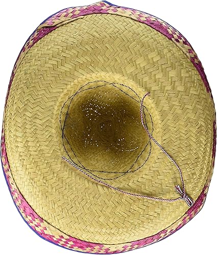 Miniatura 3 de Rubies Sombrero de paja bordado para disfraz Multicolor