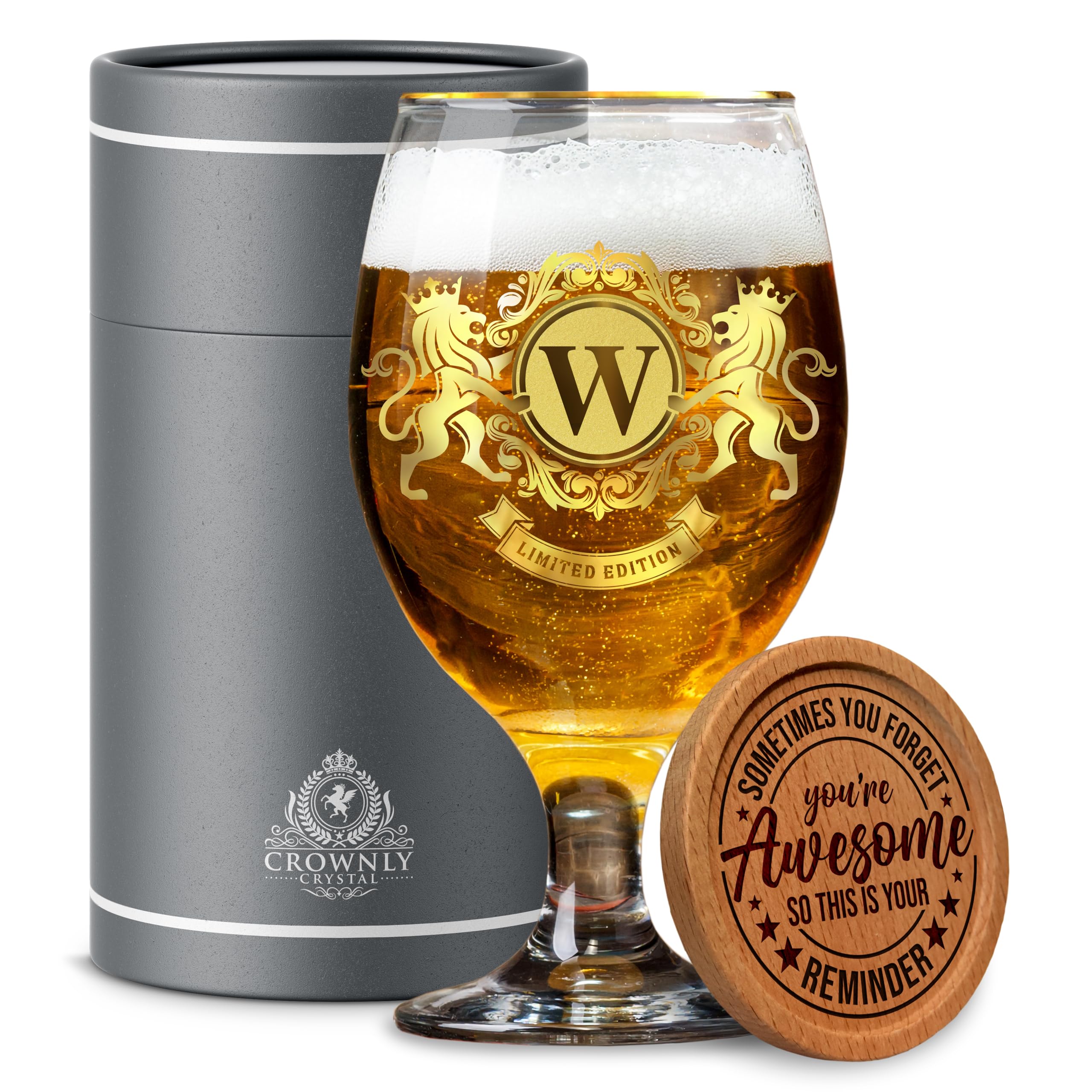 Personalised Beer Glasses Boyfriend Gifts Him Beer Gifts Men Dad Mens Birthday Husband Brother Grandad Pint Glass (W)