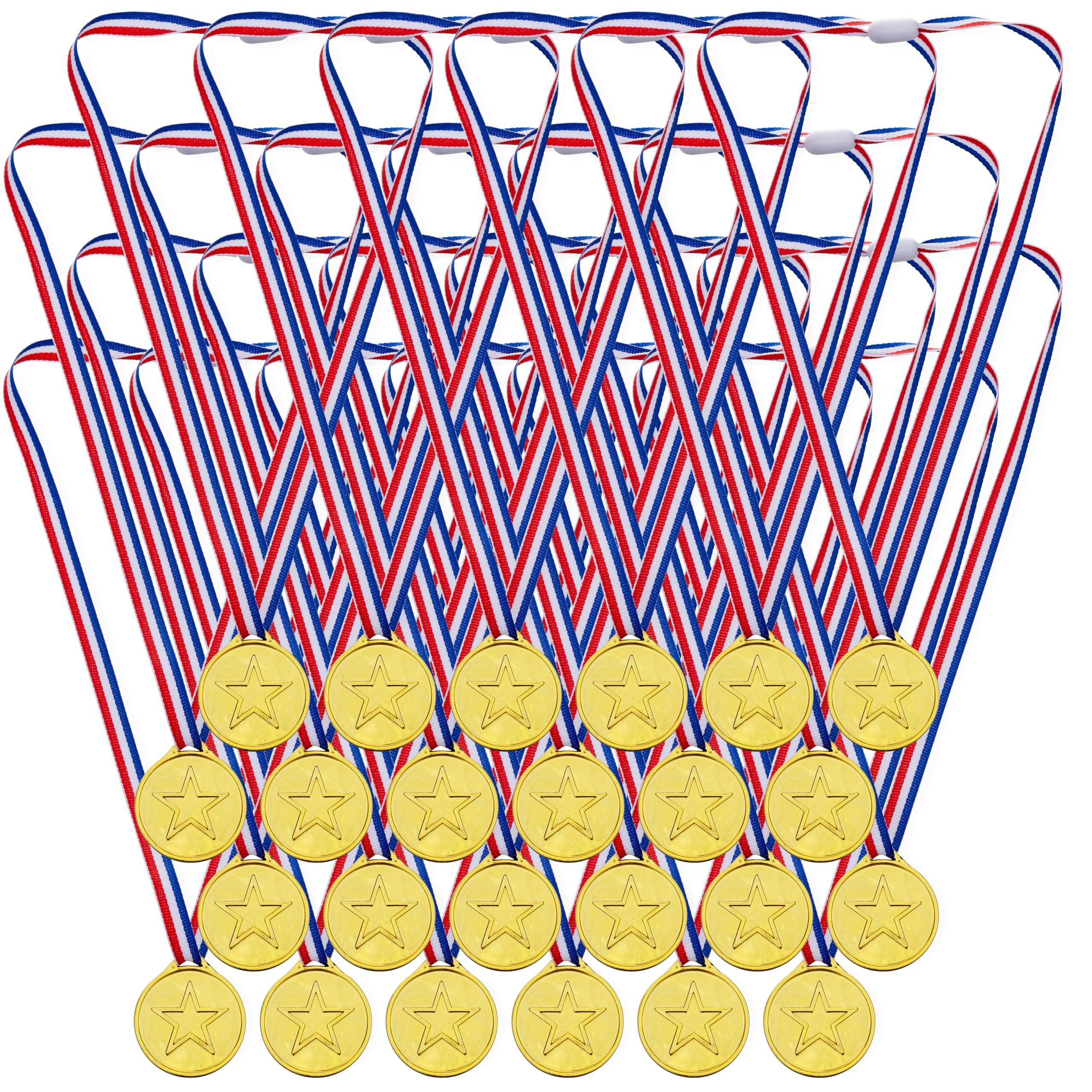 THE TWIDDLERS - Set de 24 Medallas - Perfecto para Competiciones Escolares, Medallas de Fútbol para Niños, Regalos para Ceremonias de Baile, Reconocimientos y Concursos de Logros