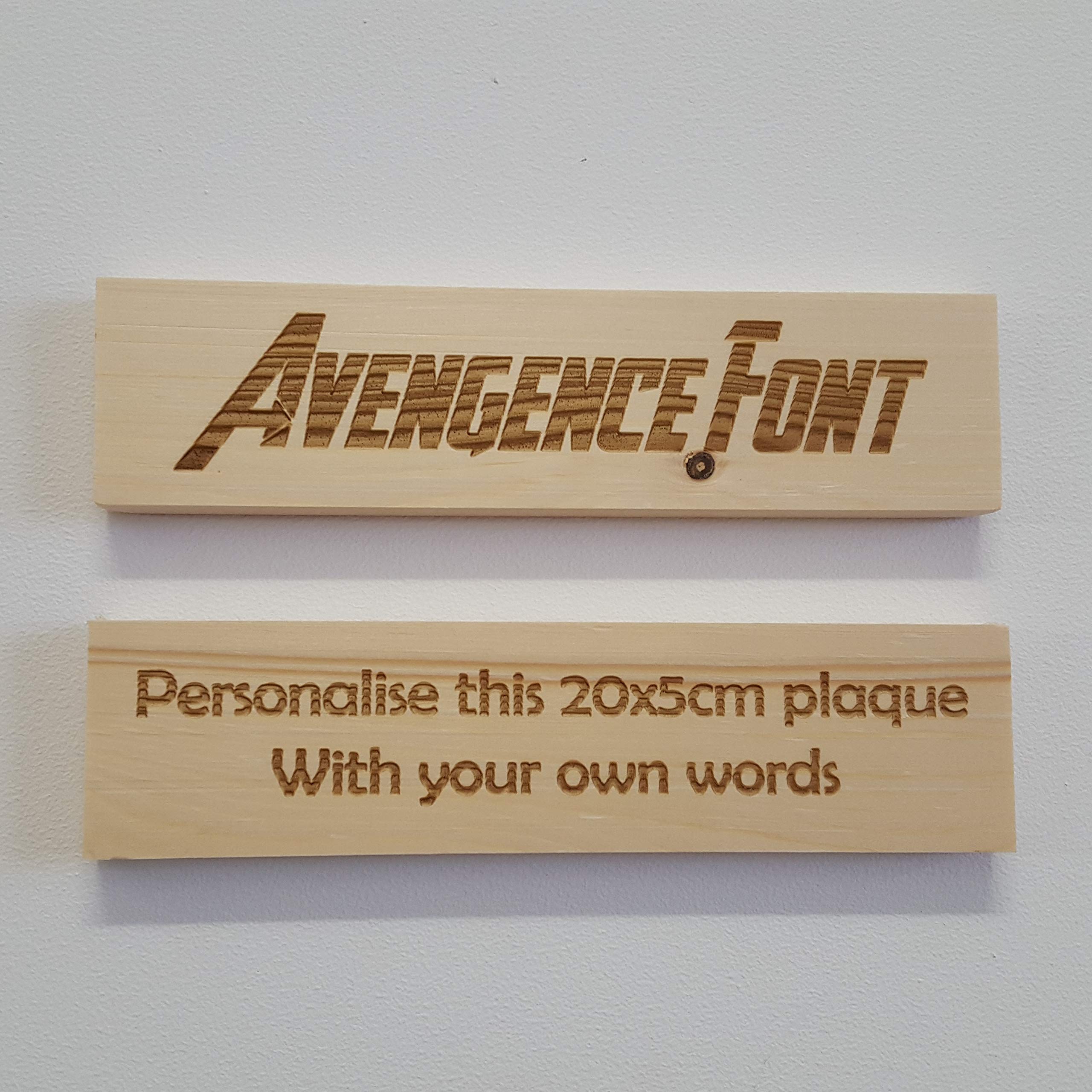 Cutncraft Designs Personalised Pinewood plaque/sign bespoke childs bedroom door/custom text - Avengengers Font