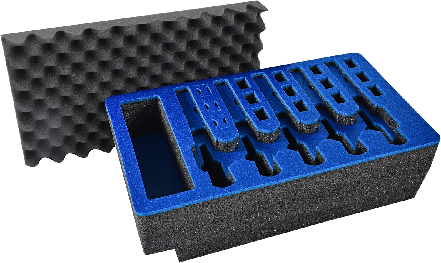 Pistol & Magazine Storage Foam Insert for Apache 5800 Case -2 Piece Set Pre-Cut Military Grade Polyethylene Foam Base Insert and Lid Liner (Case Not Included)