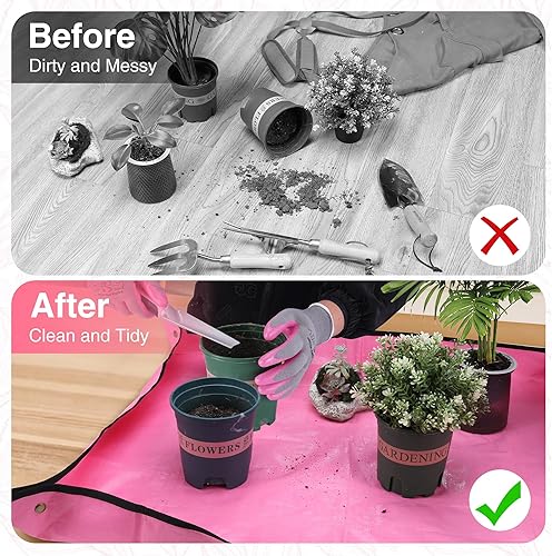 Miniatura 6 de WORKPRO Juego de herramientas de jardín de 5 piezas, con recubrimiento en polvo, juego de herramientas de jardinería de aluminio compacto con