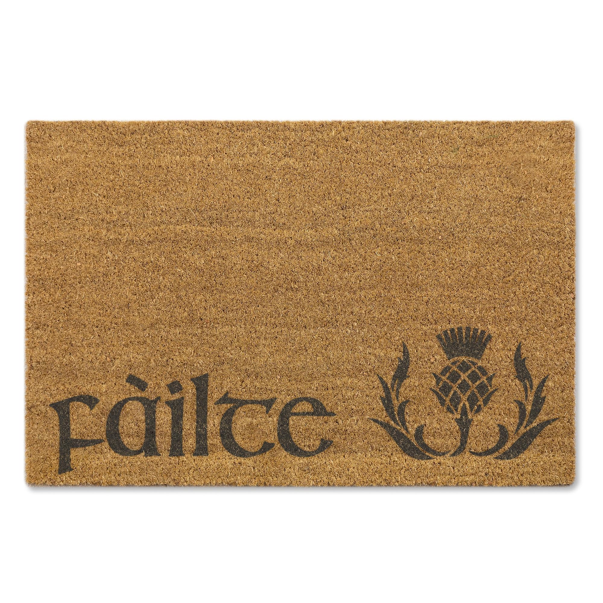 A1 Graphics Ltd Failte Scottish Thistle Brush Doormat Printed Door Mat Scottish Gaelic Welcome Mat Scotland Home Decor Gift Housewarming Gift Entrance Mat