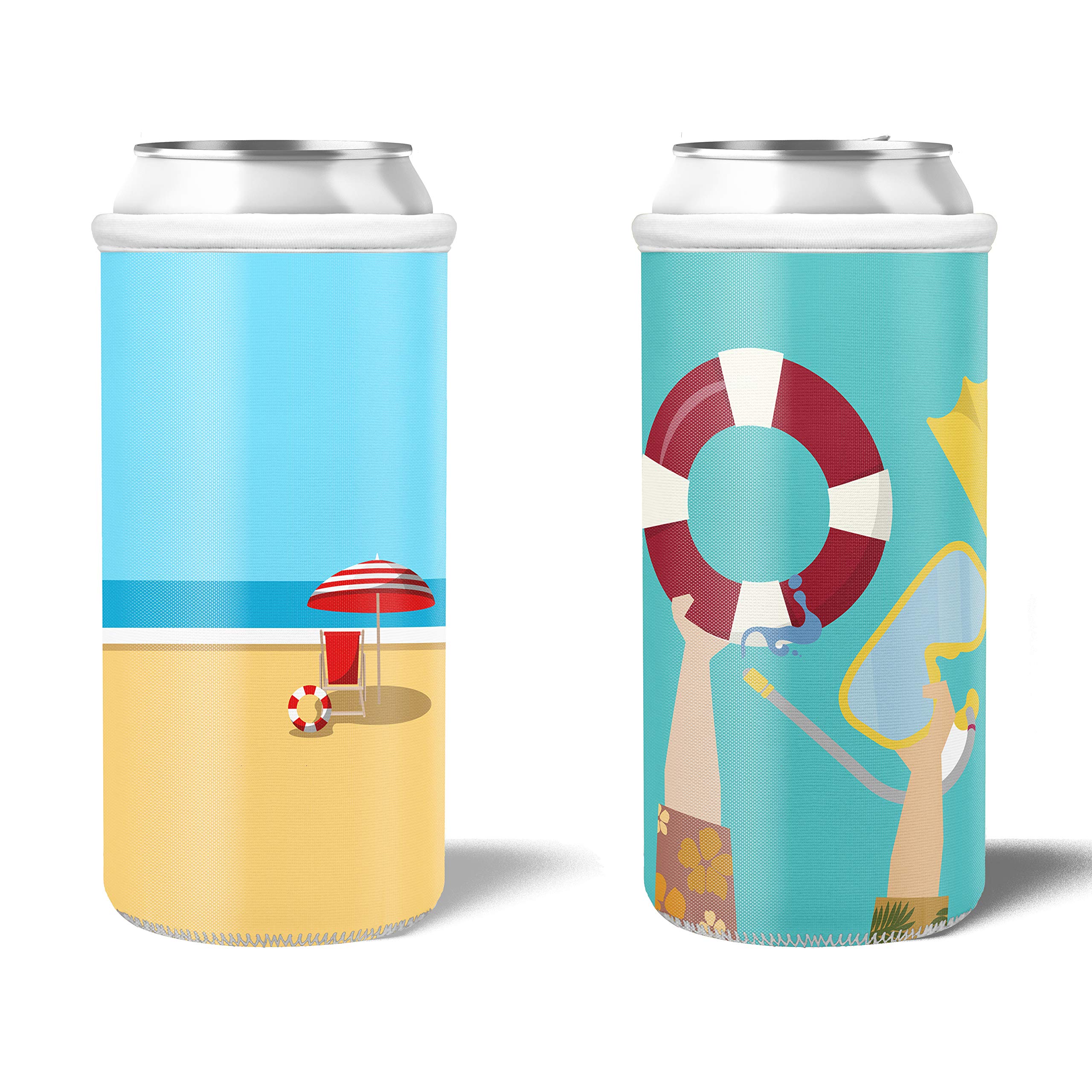 Coozybear 500ml Premium Can Coozy/650ml Bottle Sleeve, Drink Insulator,Can Cooler (Set of 2) (Summer) (B08QMHSWX9) Amazon Price History, Amazon Price Tracker