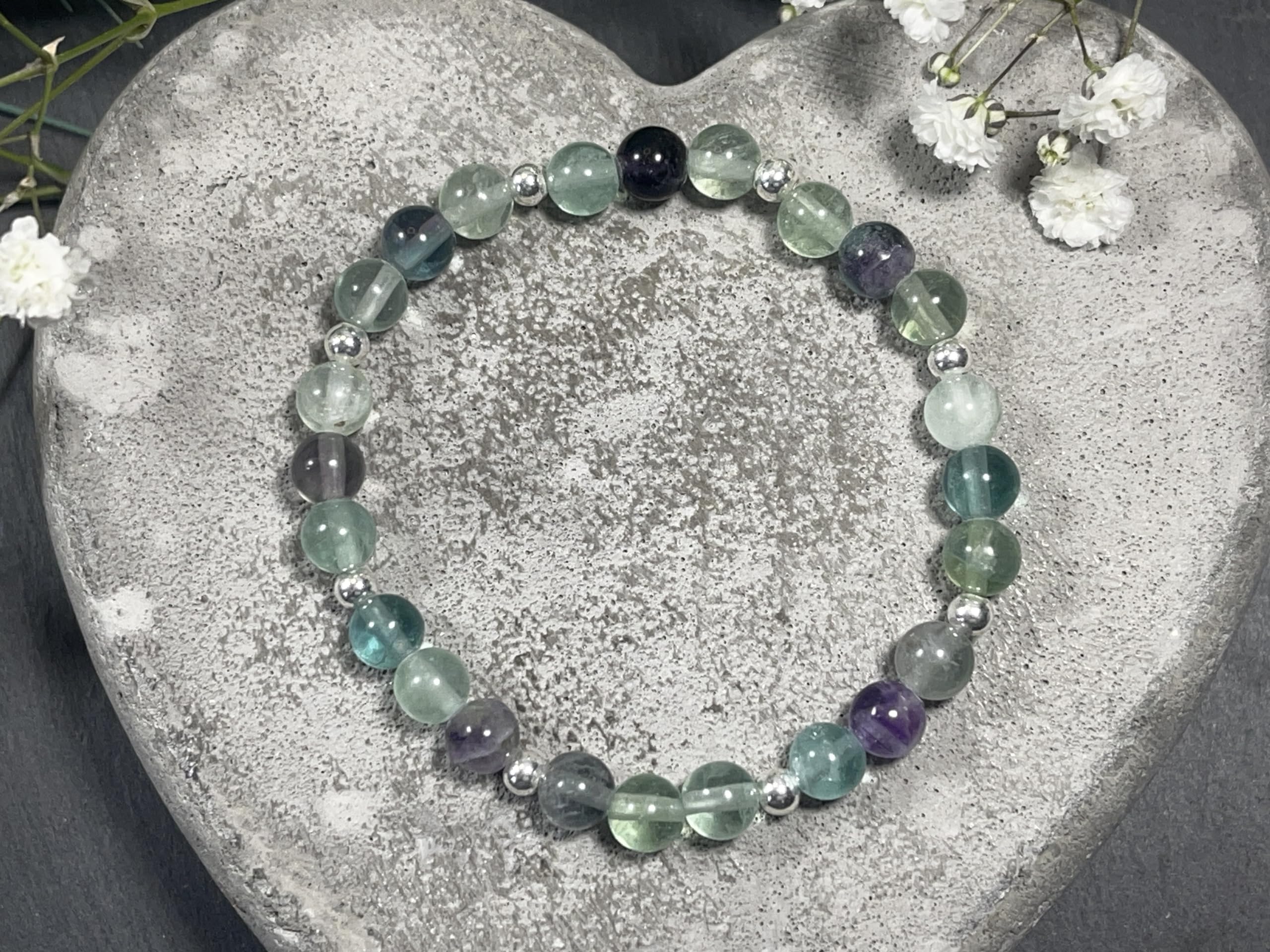 Edelsteinarmband aus Natursteinen & Edelstahlperlen 4 mm – Spirituelle Kraftsteine – Handgemachtes Geschenk für Freundin, Mama & Lieblingsmensch