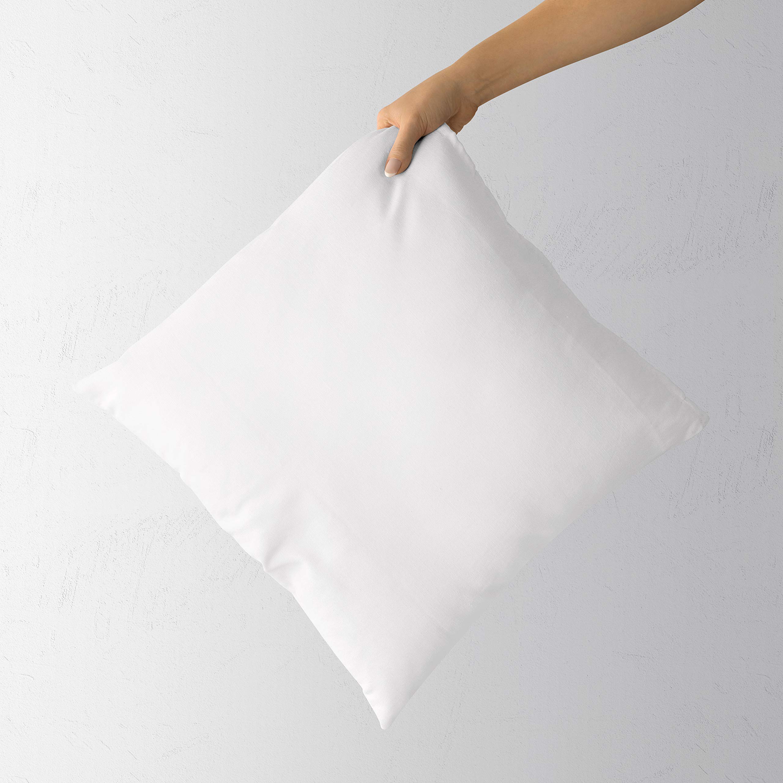 Cushion Cover- Set of 2 Covers- for Sofa Couch Bed Deevan Chair- White 20x20 inch (50x50 cm) Cotton Plain Removable Cover, Insert not Included-image-36