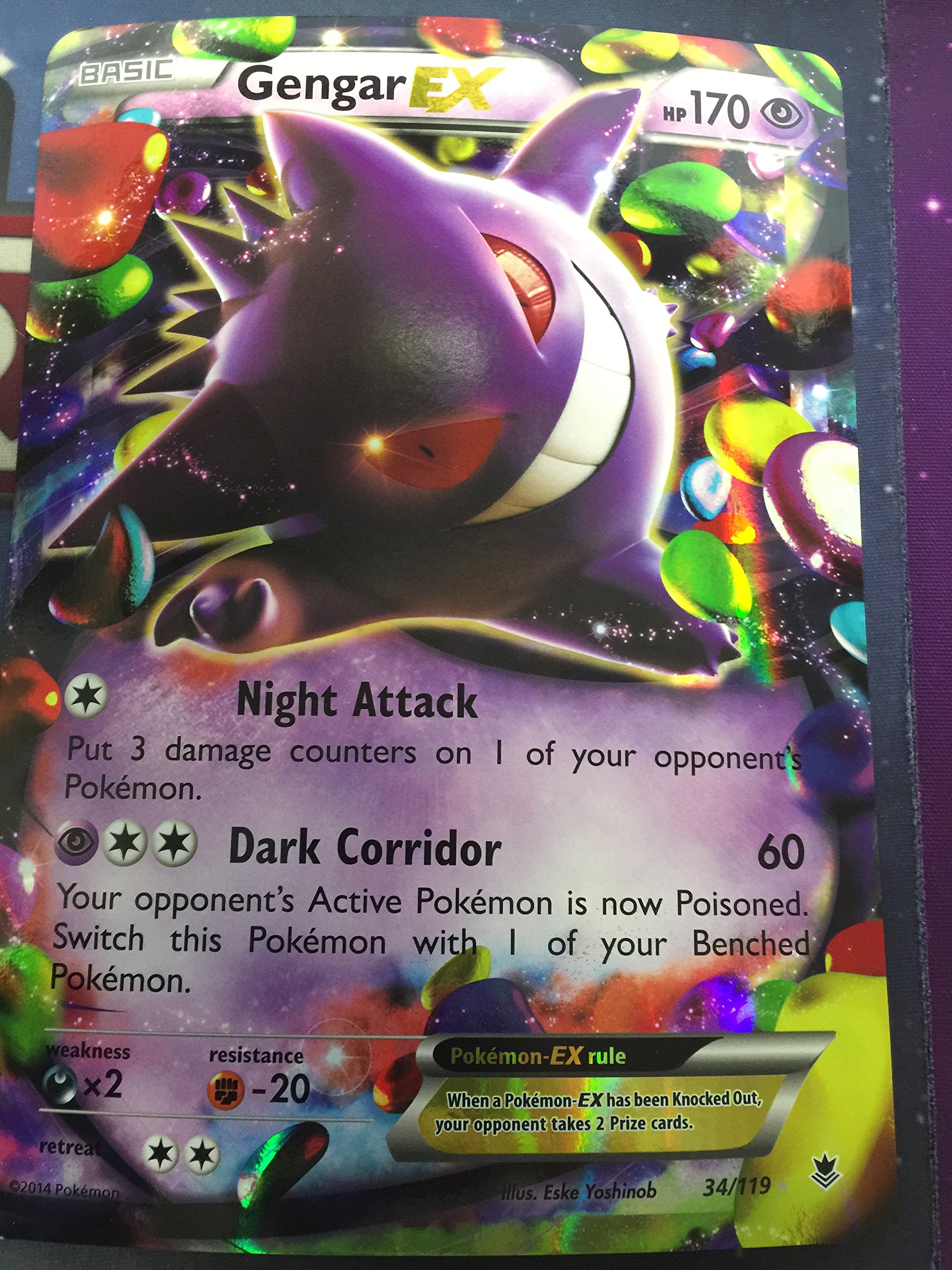 ゲンガーEX 034/119 英語版 Gengar-EX - 34/119 - Oversized Promo : Amazon.pl: Zabawki