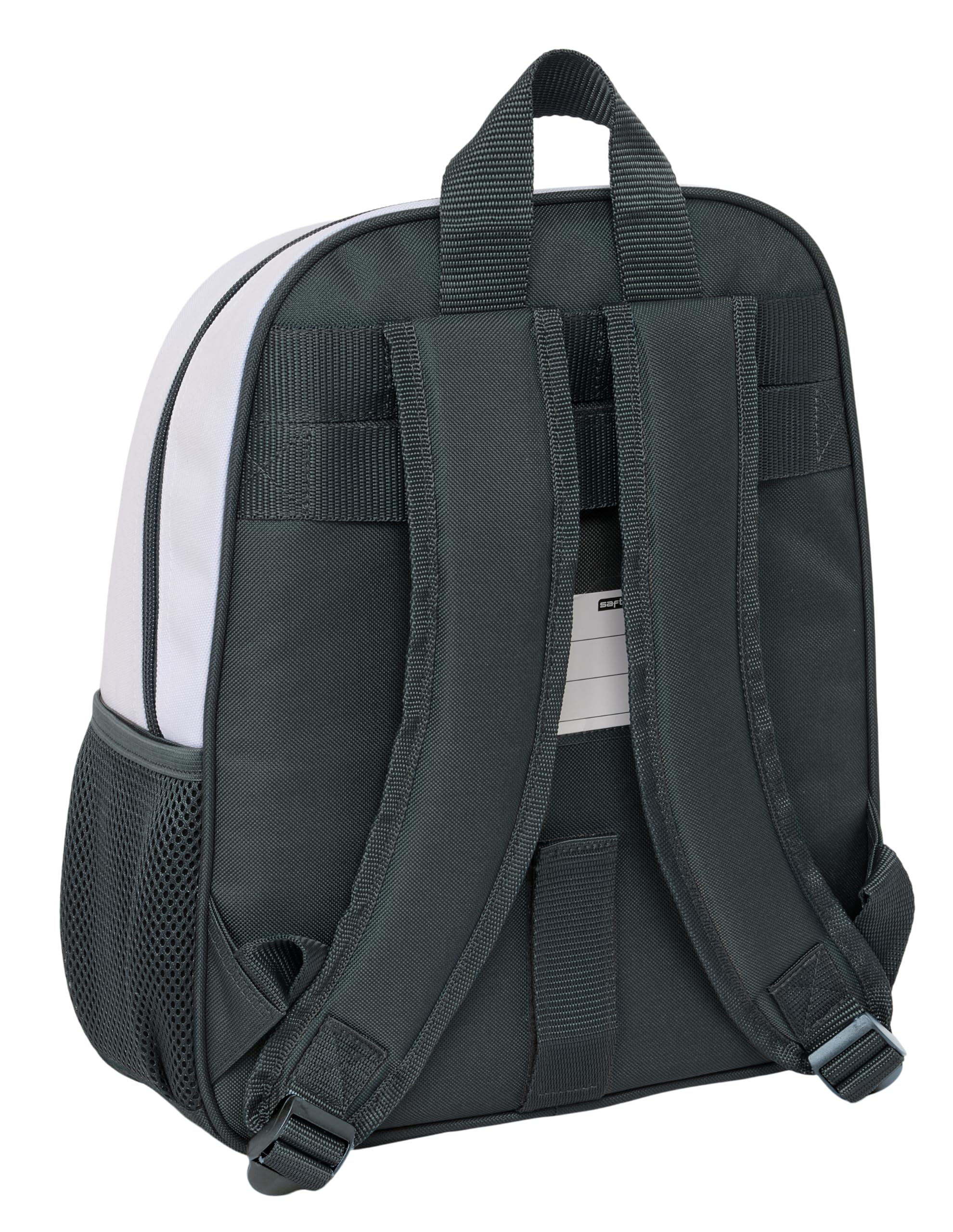 safta Real Madrid Attrezzature 25/26 - Zaino per bambini, ideale per bambini di diverse età, comodo e versatile, qualità e resistenza, 28 x 10 x 34 mm, bianco, M, Casual
