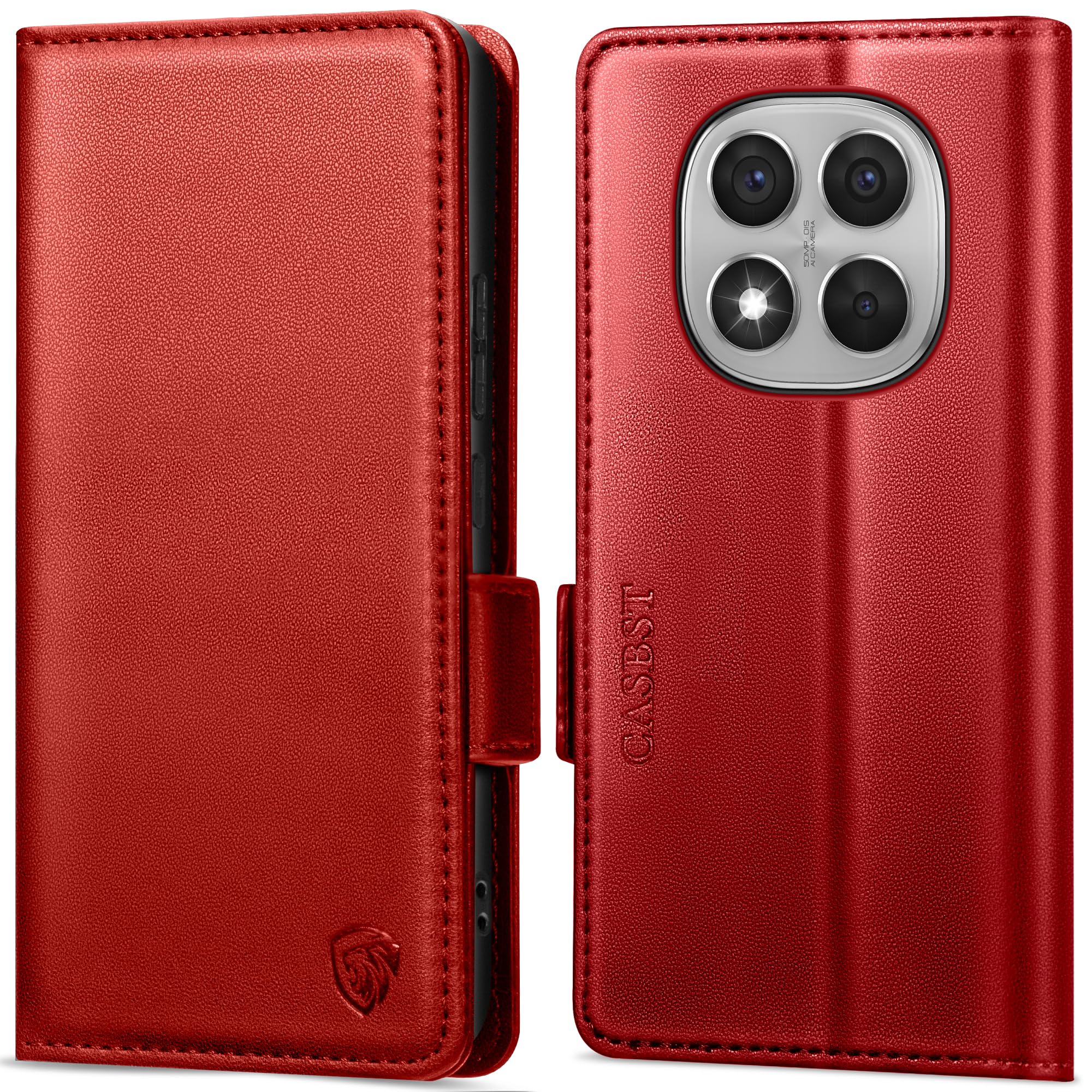 CASBST Handyhülle für Redmi Note 15 Pro Plus 5G Hülle， Premium Schutzhülle Klappbar mit Kartenfach Ständer Magnet Handytasche Klapphülle für Xiaomi Redmi Note 15 Pro Plus 5G Hülle Leder, Royalblau