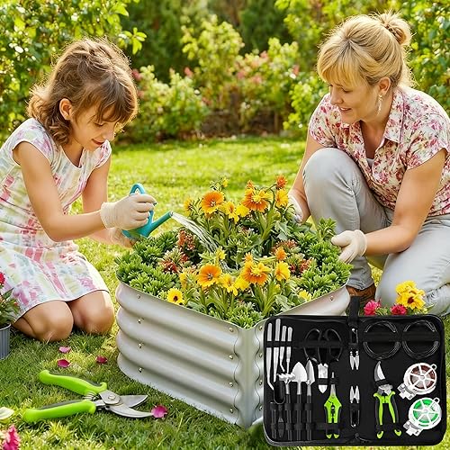 Miniatura 7 de Herramientas de jardinería de 20 piezas, herramientas de mano de jardinería, juego de herramientas de jardín para principiantes, incluye kit de