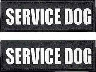 Reflective Service Dog Patch with Hook Backing for Service Animal Vests/Harnesses Medium (5 X 1.5) Inch