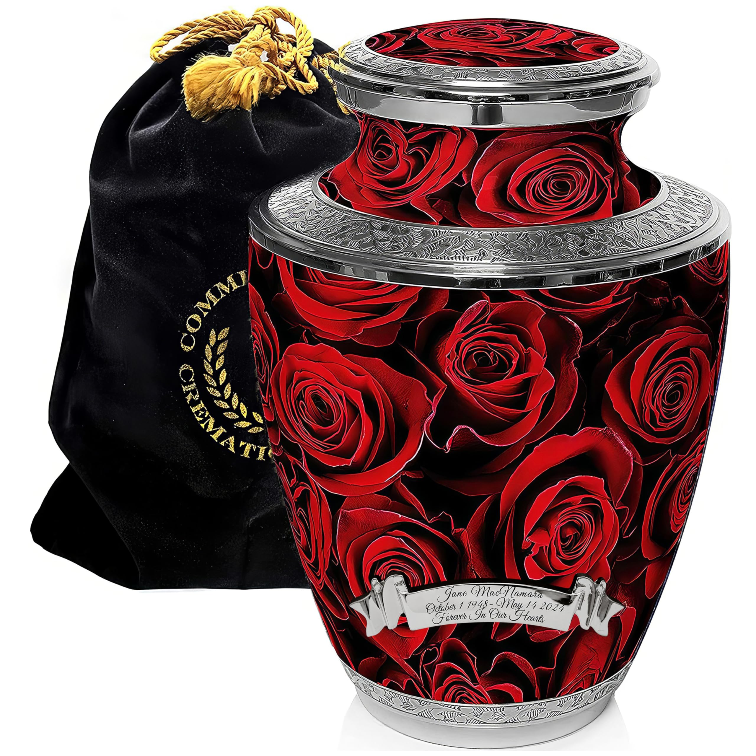 Rose Cremation Urns for Human Ashes Adult Female Decorative Urns for Ashes