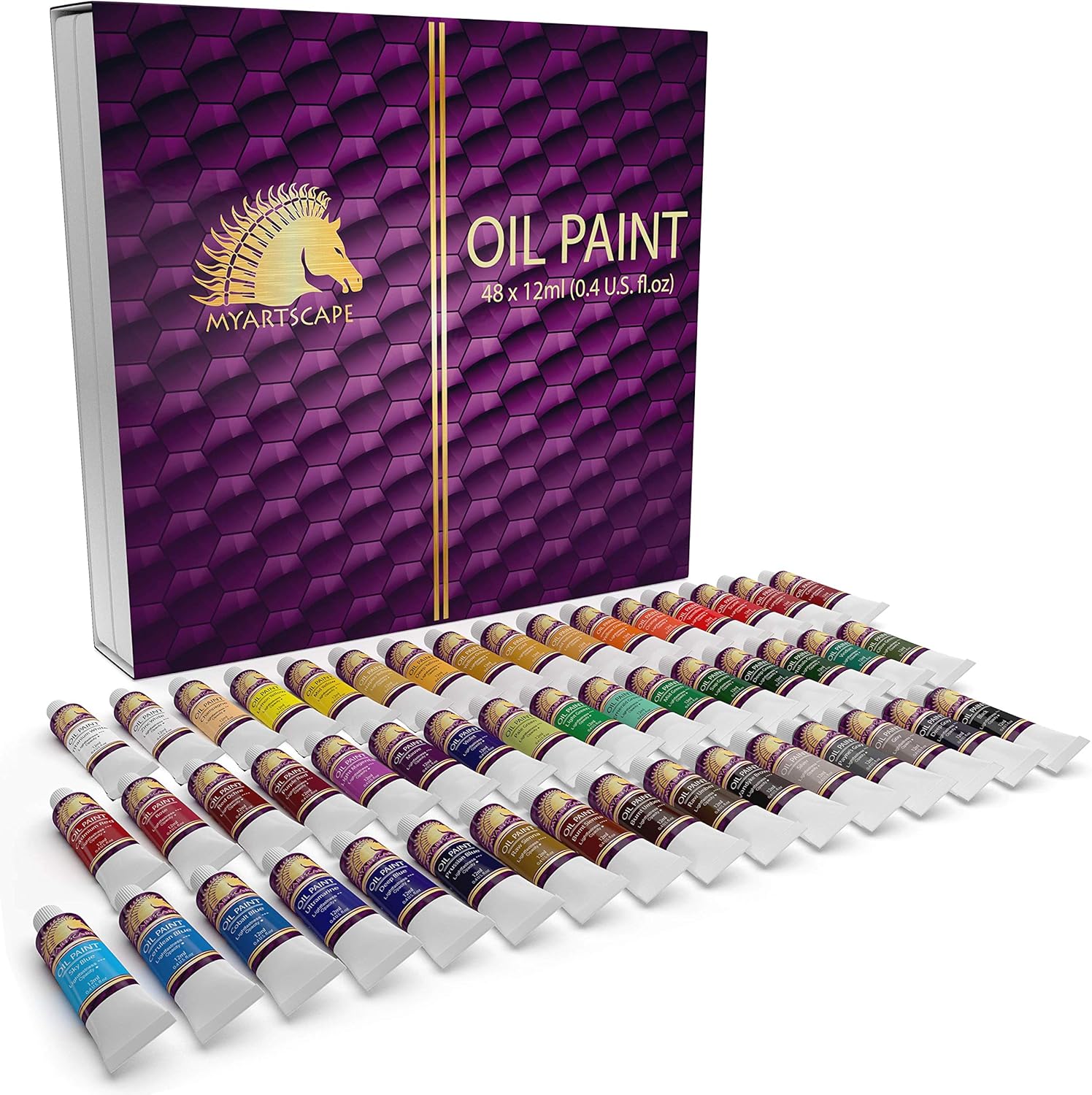 Oil Paint Set 12ml x 48 Tubes Lightfast Heavy Body