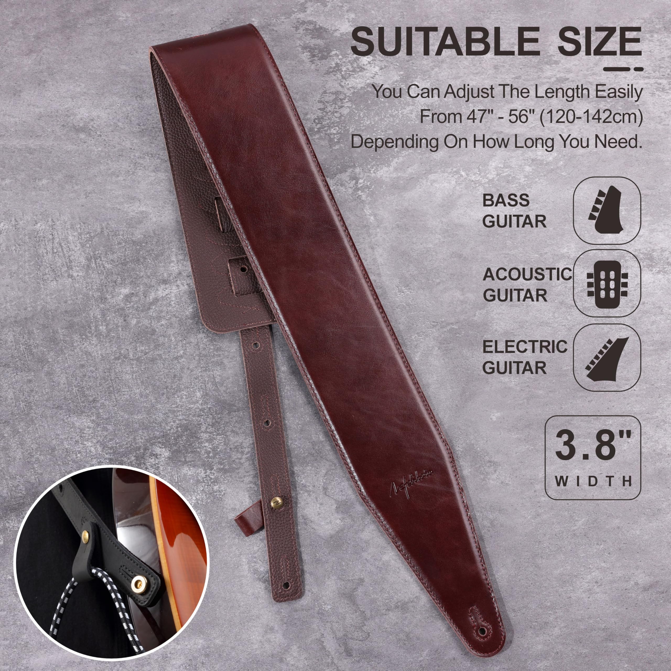 Nefelibata Correa para guitarra de 3,8/3,0 pulgadas