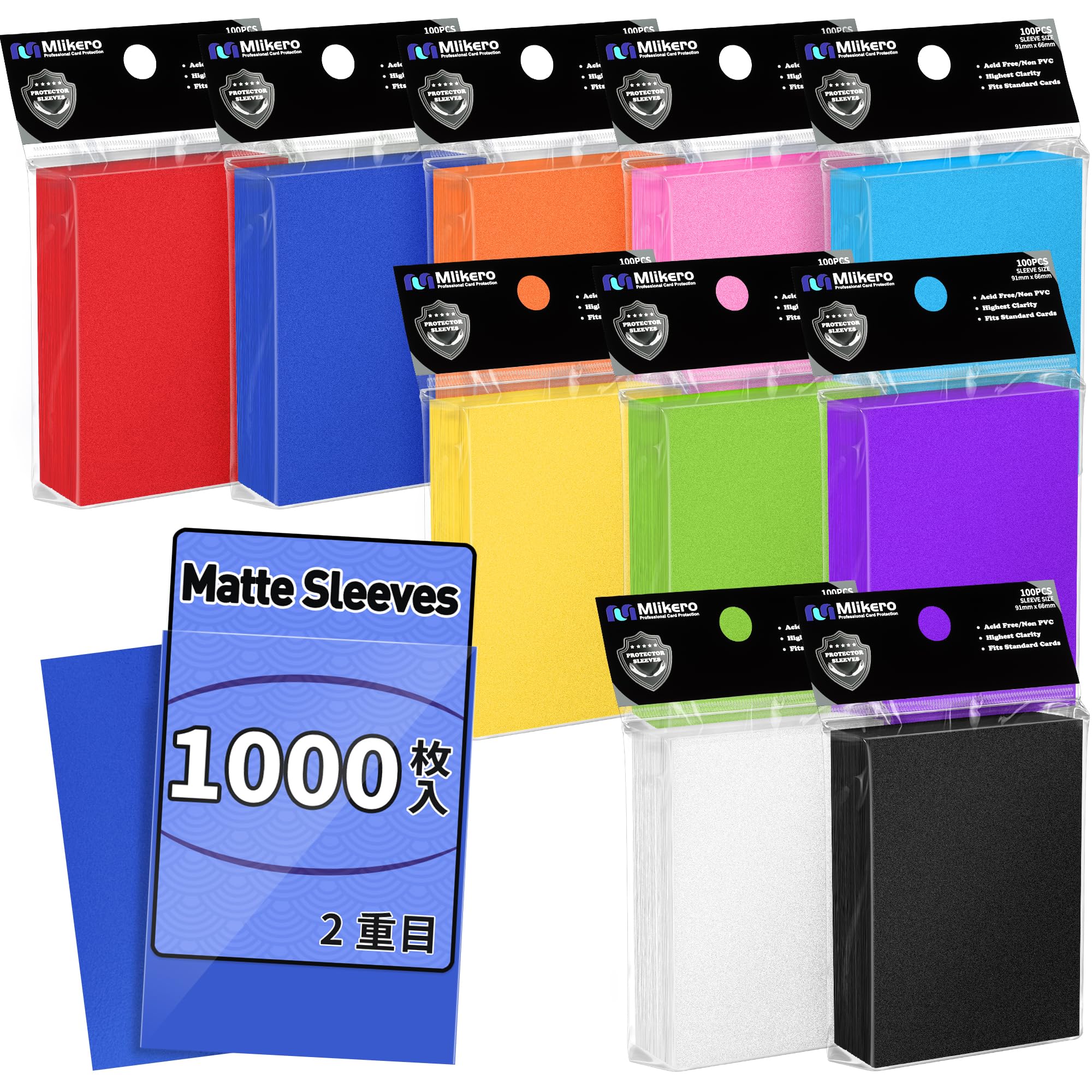 イ*ー様 トレーディングカード用スリーブ まとめ売り Amazon.co.jp: Mlikero カードスリーブ 10色セット 1000枚 マット仕様