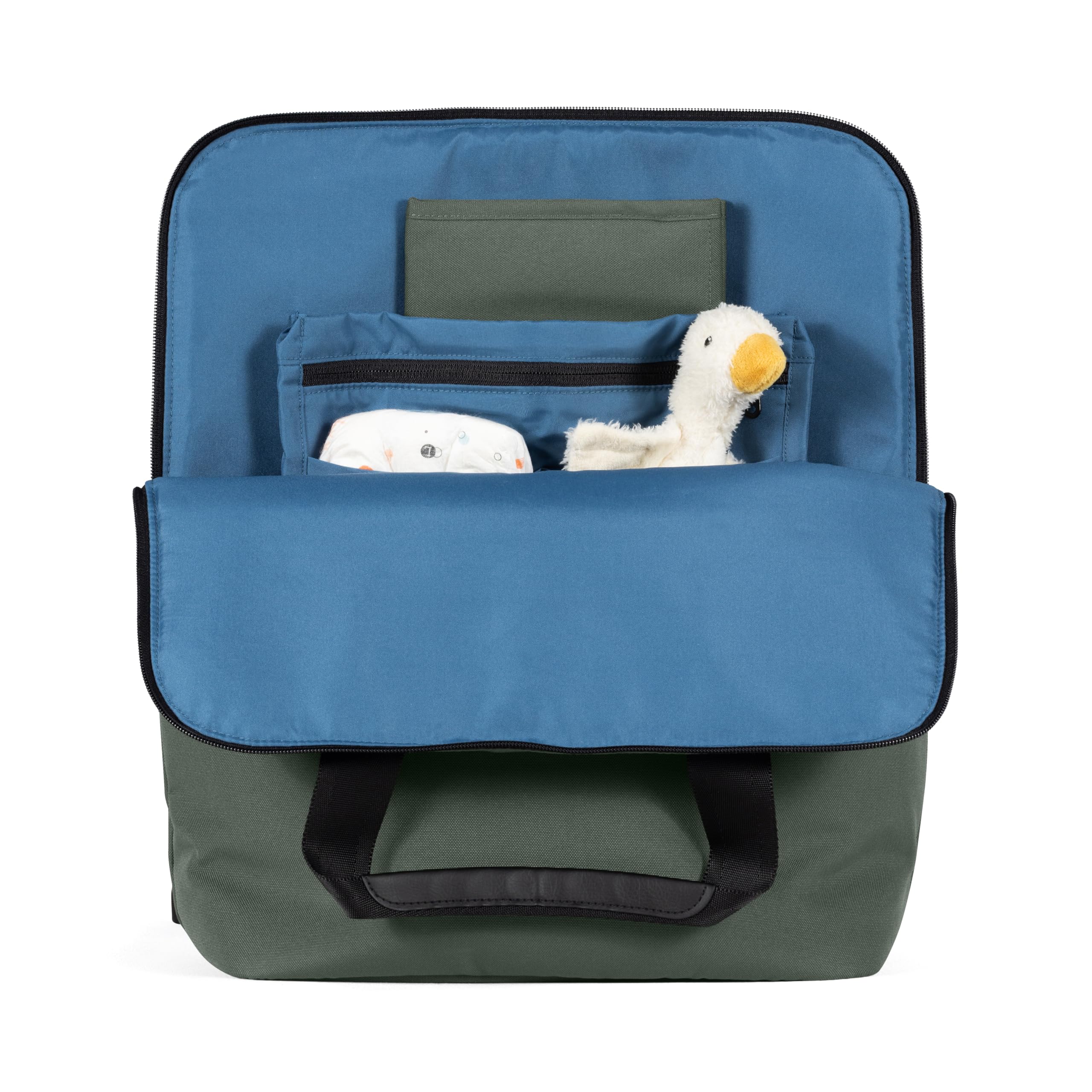 Joolz Wickelrucksack - Geräumige Wickeltasche mit isoliertem Flaschenfach | integrierter Wickelunterlage, praktischen Zugängen oben & seitlich, für 15"-Laptop - Forest Green