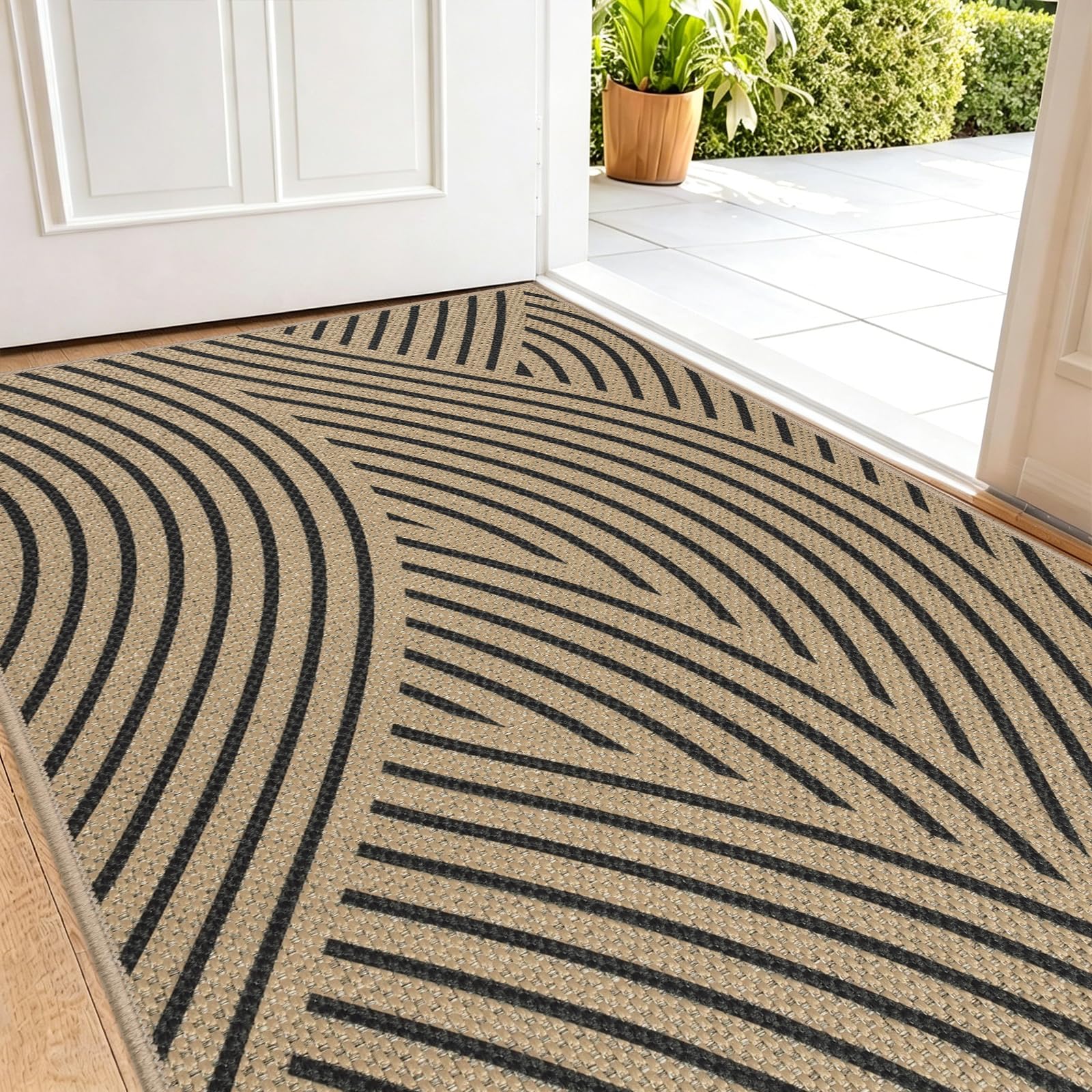 Famibay Tapis Entree Interieur 80x120cm Antidérapant Paillasson Interieur Entree Absorbant Lavable Fin Tapis De Porte Entrée Cuisine Couloir