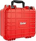 Eylar Tactical Hard Gun Case Water & Shock Proof with Foam 13.37 inch 11.62 inch 6 inch Red