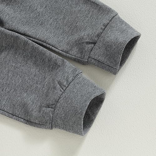 Miniatura 5 de Lamuusaa Conjunto de fútbol para bebé niño y niño, sudadera con cuello redondo para el día del juego, sudadera con pantalones deportivos para otoño