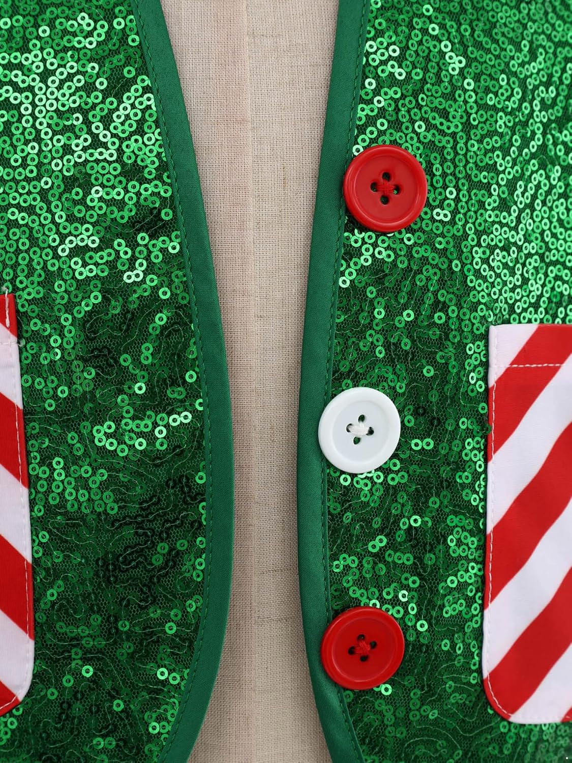Hularka Kids Boys Christmas Elf Outfit Sparkly Sequins Santa Helper Waistcoat Vest with Bow Tie Xmas