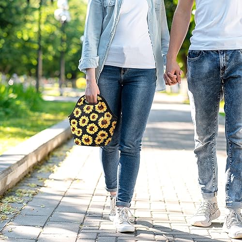 Miniatura 7 de Bolsas de almuerzo de neopreno con aislamiento térmico, bolsa de almuerzo reutilizable, lavable, bolsa de picnic de neopreno para mujeres y hombres