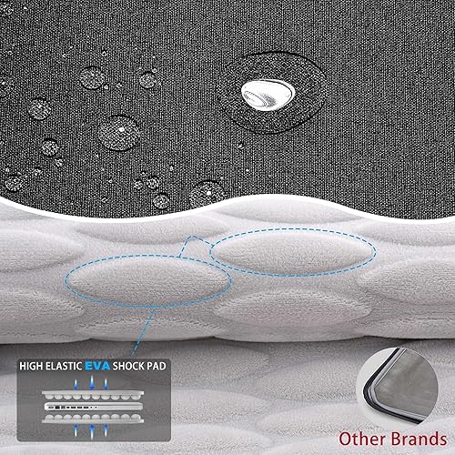 Miniatura 3 de ZINZ Bolsa de hombro para portátil de viaje de 12.3-13 pulgadas con compartimento expandible y compartimento para objetos de valor, color negro