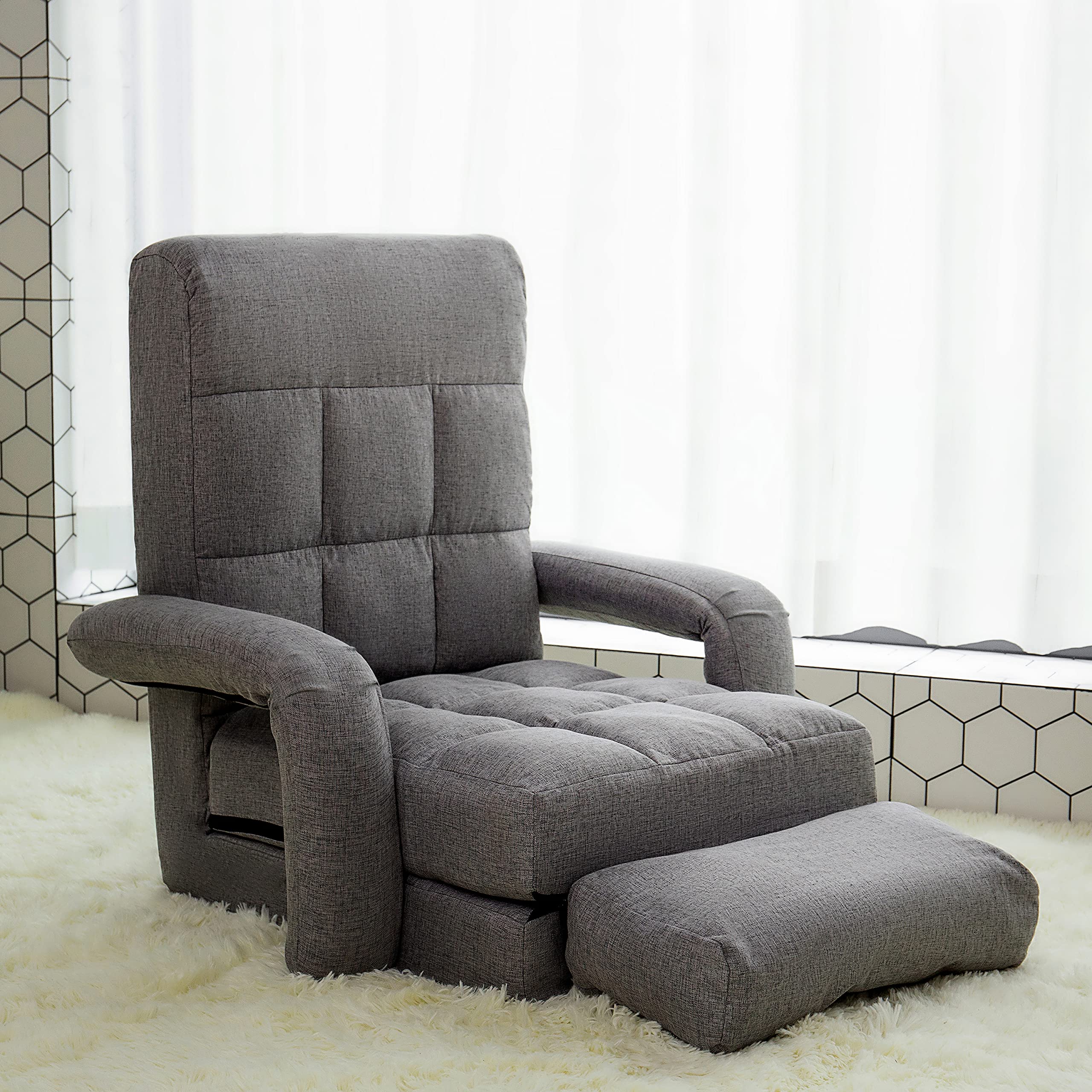 EdwnTung Floor Chaise Lounge Chair Folding Floor Sofa Folding Video