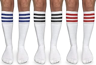 Jefferies Socks Girls Boys Halloween Stripe Vintage Knee High Tube Socks 3 Pair Pack