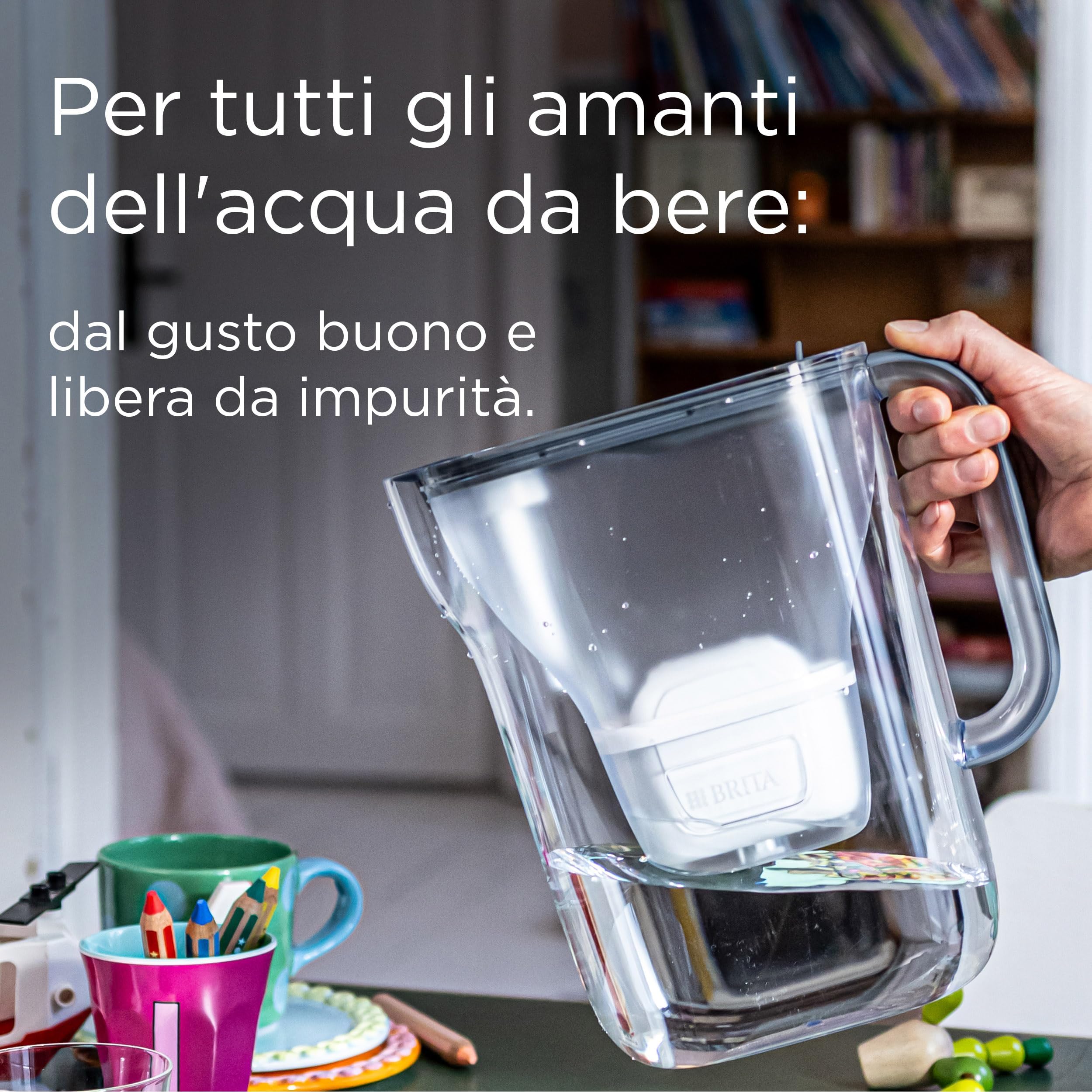 BRITA Caraffa filtrante Style Essential XL Stone Blue (3,6L) incl. 1 x filtro BRITA MAXTRA PRO PURE PERFORMANCE