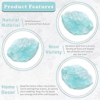 Vista 2 de Crocon Piedras ásperas y cristales de aragonita azul de 1/2 libra, piedras preciosas crudas a granel para pulir, pulir, minería, equilibrio