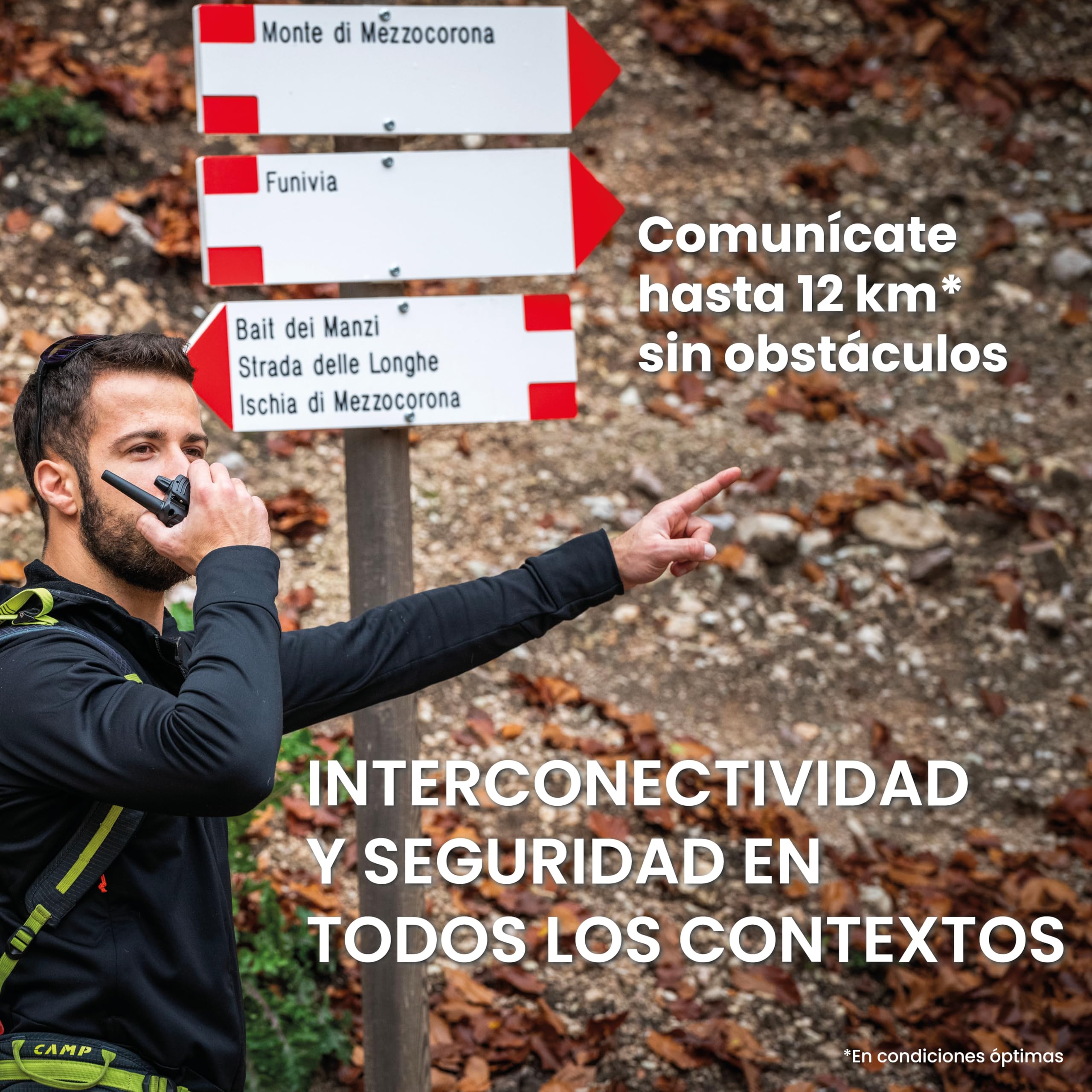 Midland XT70 PRO Doble, Walkie Talkie Profesional de Carga Rápida, 101 Canales PMR446 y Canal RRM, 142 Tonos CTCSS, Resistente al Agua IPX4, Recargable con USB, Alcance 12 Km, Negro/Gris, 2 Unidades - 5