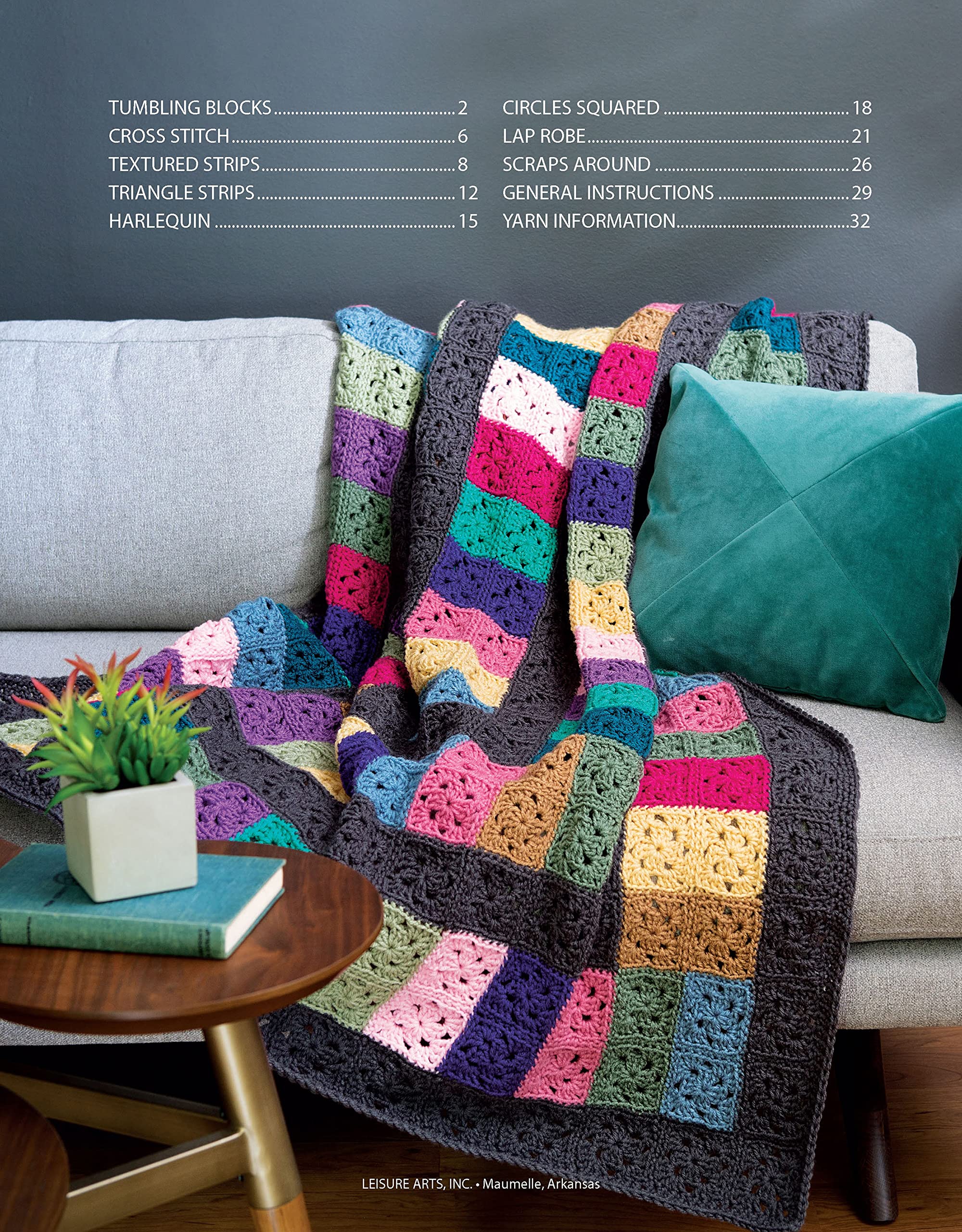 Leisure Arts Scrappy Afghans: 8 Easy Crochet Afghans