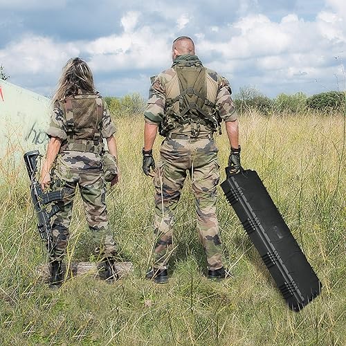 Miniatura 16 de AW Estuche para pistola de rifle de 40 "/53 ", estuche de pistola largo y duro para rifles, resistente al impacto, resistencia a explosiones