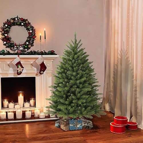 Miniatura 3 de Puleo International Árbol de Navidad artificial de abeto Fraser de 4.5 pies con soporte, verde (FF-45)