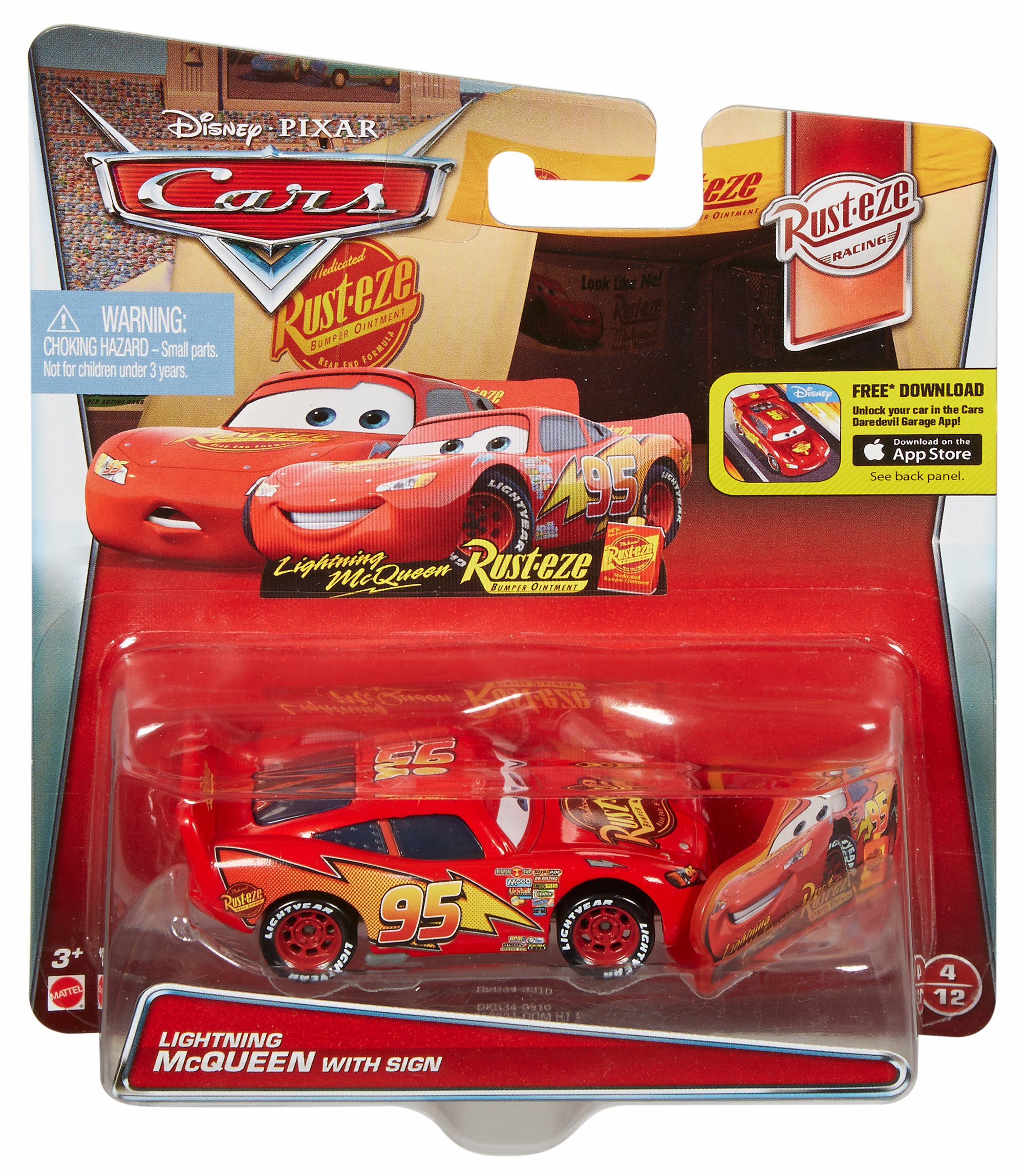 Disney/Pixar Cars Lightning McQueen with Sign Vehicle : Amazon.sg