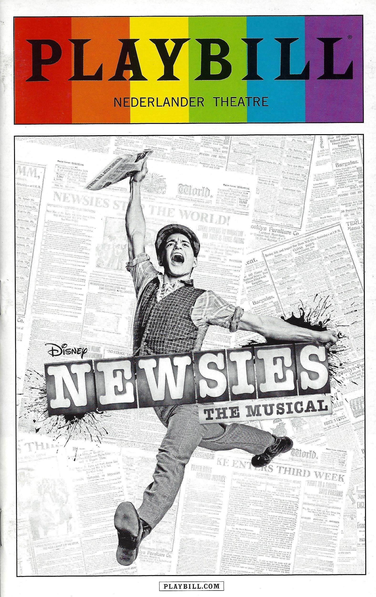 Alan Menken Newsies Harvey Fierstein Corey Cott 14 Gay Pride Playbill At Amazon S Entertainment Collectibles Store