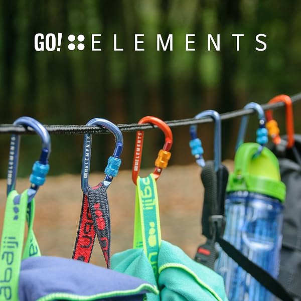 GO!elements Mini Moschettone Micro 6 con tappo a vite, confezione da 2 o 6 - 5