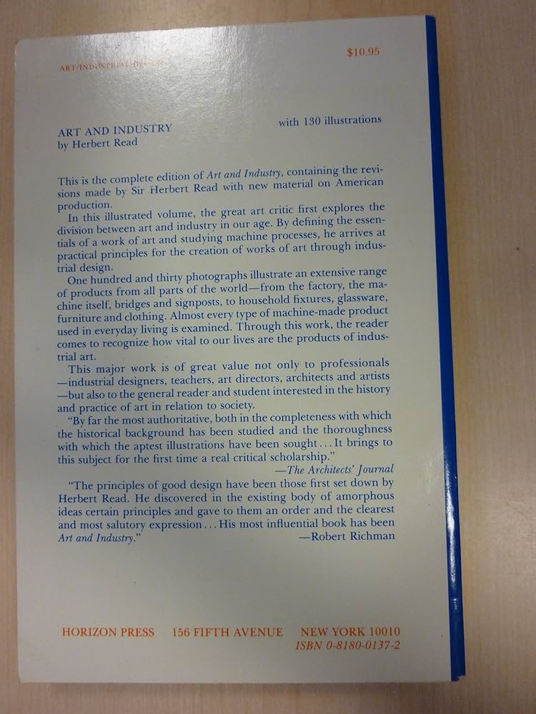 Art and Industry: The Principles of Industrial Design: Read